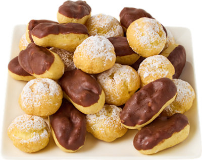 Mini Eclair and Cream Puff Platter - 32 Count - Image 1