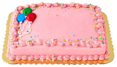 Strawberry Cake with Starwberry Buttercream 1/4 sheet - Each - Image 1