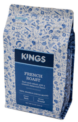 King's French Roast Ground Coffee - 12 Oz - Image 1