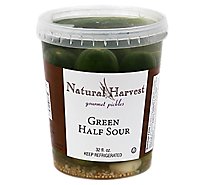 Natural Harvest Half Sour Pickles - 32 Fl. Oz.