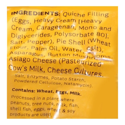Bal Quiche Asparagus Mushroom Lg - 28 OZ - Image 5