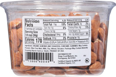 Kn Org Almonds Raw 9.5 Oz - 9.5 OZ - Image 6