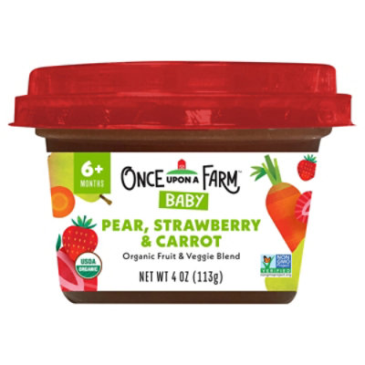 Once Upon A Farm Pear Strawberry Carrot Bowl - 4 Oz - Image 1