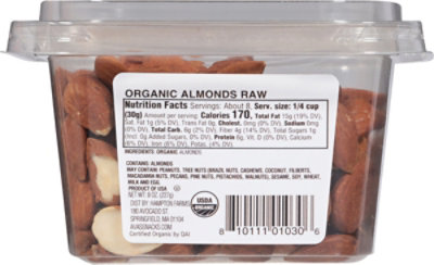 Ava Organic Almonds Raw - 8 OZ - Image 6