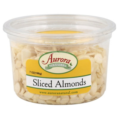 Aurora Sliced Raw Almonds - 7 Oz - Image 1