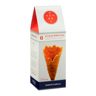 Konery French Vanilla Waffle Cones - 4.5 OZ - Image 1