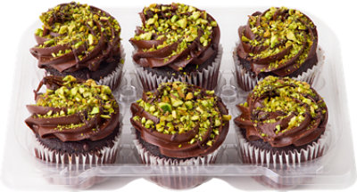 Dubai Chocolate Cupcakes - 6 Count - Image 1