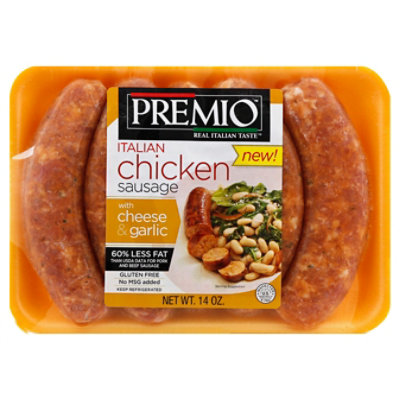 Premio Cheese & Garlic Chicken Sausage - 14 OZ - Image 1
