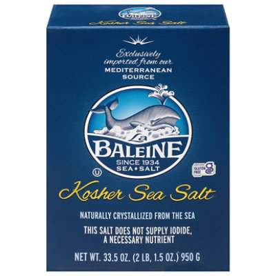 La Baleine Kosher Sea Salt - 33.5 Oz