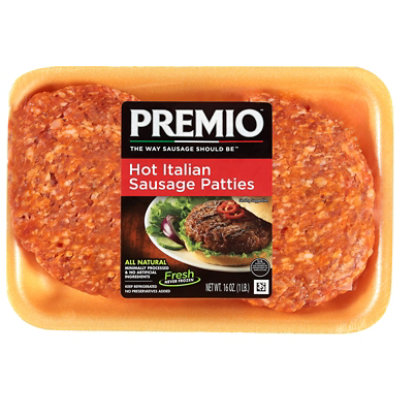 Premio Hot Sausage Patties - 16 OZ - Image 2