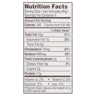 Premio Hot Sausage Patties - 16 OZ - Image 3