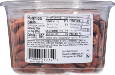 Kn Almonds Roasted No Salted - 9.5 Oz - Image 6