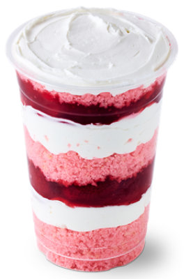 Strawberry Cake with Vanilla Bettercream Parfait Cup - Each - Image 1
