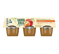 Santa Cruz Organic Apple Peach Sauce Cups - 6-4 Oz