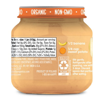 Happy Baby Organics Clearly Crafted Stage 2 Banana Sweet Potato - 4 Oz - Image 2