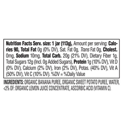 Happy Baby Organics Clearly Crafted Stage 2 Banana Sweet Potato - 4 Oz - Image 3