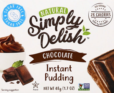 Simply Delish Natural Chocolate Puddng Pie Mix - 1.7 Oz - Image 2