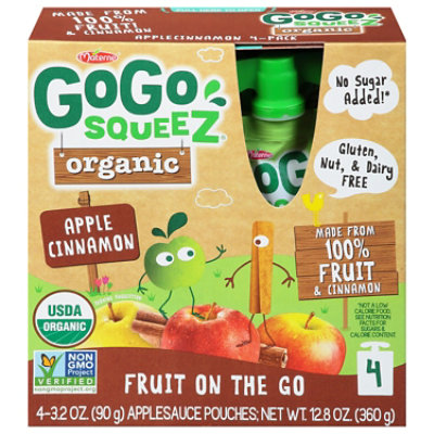 Go Go Squeeze Organic Cinnamon Applesauce - 12.8 Oz - Image 3