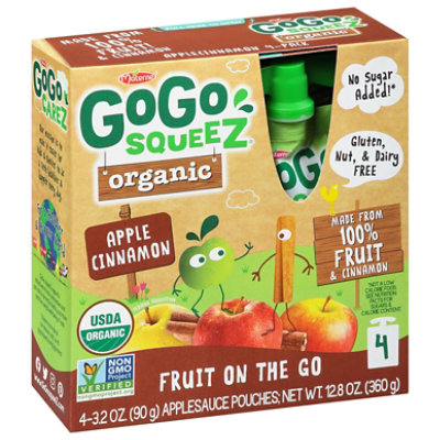 Go Go Squeeze Organic Cinnamon Applesauce - 12.8 Oz - Image 1