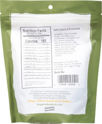Kings Dark Chocolate Cashews - 8 OZ - Image 6