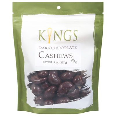 Kings Dark Chocolate Cashews - 8 OZ - Image 1