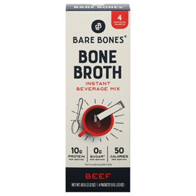 Bare Bones Instant Beef Bone Broth Pack - 4-2.12 Oz - Image 3