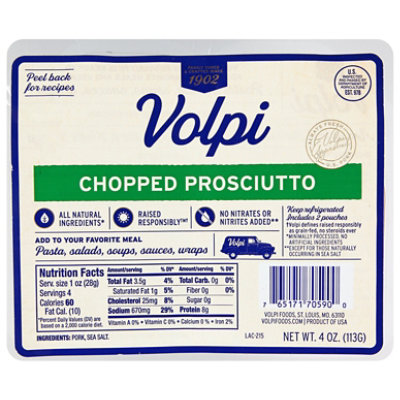 Volpi Prosciutto Chopped - 4 OZ - Image 1