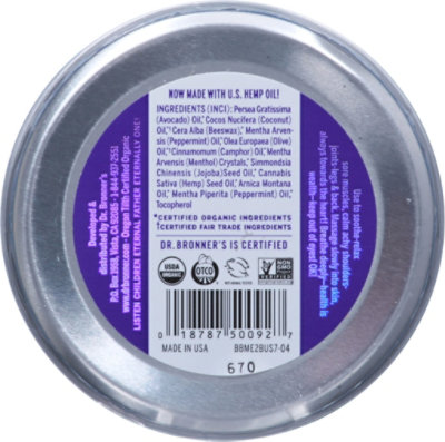 Dr. Bronner's Arnica Menthol Organic Magic Balm - 2 Oz - Image 5