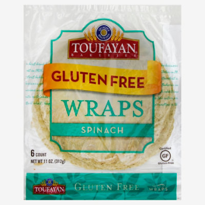 Toufayan Gf Wraps Spinach - 11 OZ - Image 1