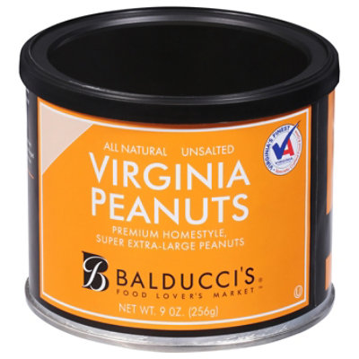 Balducci's Unsalted Virginia Peanuts - 9 Oz - Image 1