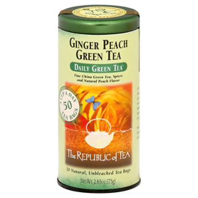 Republic Of Tea Ginger Peach Green Tea Bags - 50 Count - Image 3