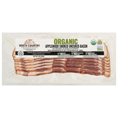 North Country Applewood Smoked Organic Smokehouse Bacon - 8 Oz - Image 2