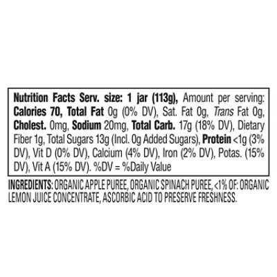Happy Baby Organics Clearly Crafted Stage 2 Apple Spinach - 4 Oz - Image 3