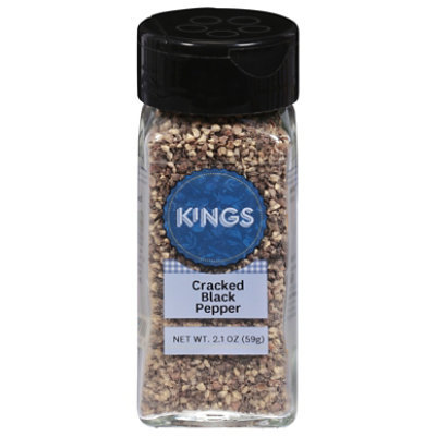 King's Cracked Black Pepper - 1.8 Oz