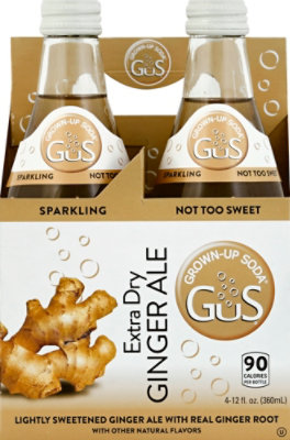 Gus Dry Ginger Ale Soda 4 Pk - 4-12FZ - Image 2