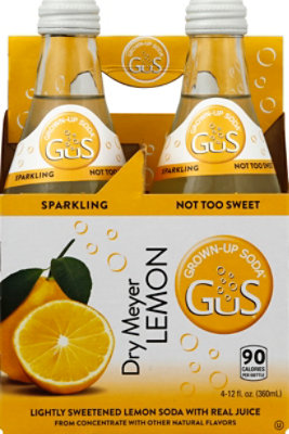 Gus Dry Meyer Lemon Soda 4 Pk - 4-12FZ - Image 2