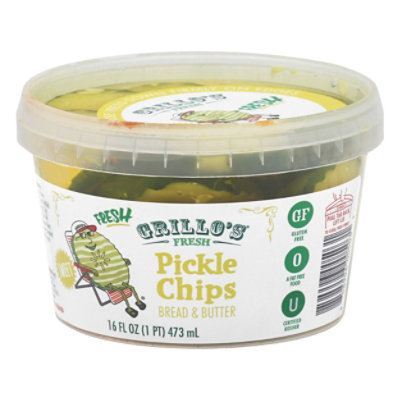 Grillo's Pickles Bread & Butter Chips - 16 FZ - Image 1