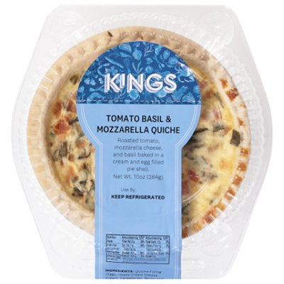 Quiche Tomato Basil Mozzarella - 10 OZ - Image 1