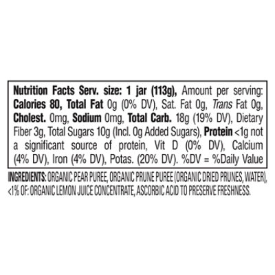 Happy Baby Organics Clearly Crafted Stage 2 Pear Prunes - 4 Oz - Image 3