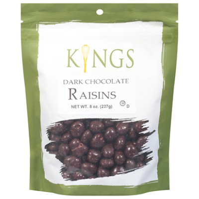 King's Dark Chocolate Raisins - 8 Oz - Image 1