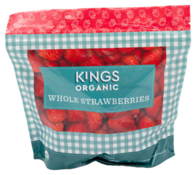 Kings Organic Frz Whl Strawberries - 10 OZ - Image 1