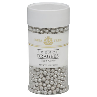 India Tree Silver Dragees - 3.3 OZ - Image 1