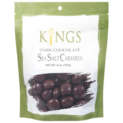 Kings Drk Choc Salted Caramels - 8 OZ - Image 1