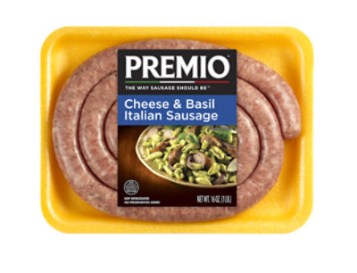 Premio Cheese & Basil Sausage - 16 OZ - Image 1