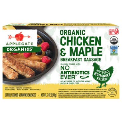 Applegate Organic Chicken & Maple Breakfast Sausage - 7 Oz