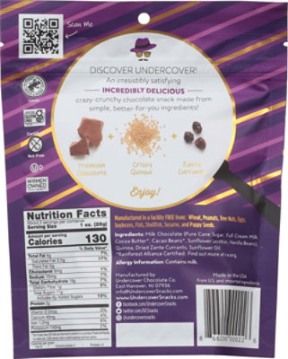 Undercover Milk Chocolate + Currants Quinoa Crisps - 2 Oz - Image 6