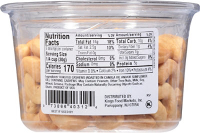 Klein Natural Roasted No Salt Cashew - 9 Oz - Image 6