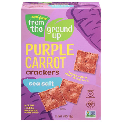 From The Ground Up Sea Salt Purple Carrot Crackers - 4 Oz