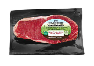 Thousand Hills Grass Fed Ny Strip Steak - 8 OZ - Image 1