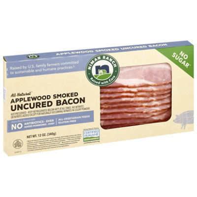 Niman Ranch No Sugar Applewood Smoked Bacon - 12 Oz - Image 2